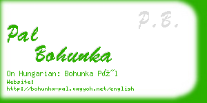 pal bohunka business card